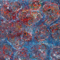 Margherite-annacquate,-tecnica-mista,-100x100-cm,-n°3 thumbnail